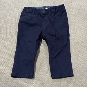 H&M Navy Twill Chino Pants Baby Boy Size 9 Months